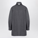 Jil Sander Grey wool shirt with scarf