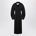 Jil Sander Black double-breasted coat in virgin wool