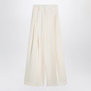 Jil Sander Wide cream trousers in silk blend
