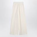 Jil Sander Wide cream trousers in silk blend