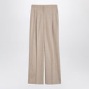 Loulou Studio Beige wool and cashmere trousers