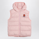 KENZO Pink hooded padded waistcoat
