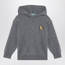 KENZO Grey cotton blend hooded jumper