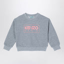 KENZO Grey cotton blend sweatshirt with logo