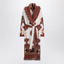 Alanui Long cardigan Icon Jacquard white/brown Alanui