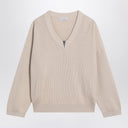 Brunello Cucinelli Butter-coloured cotton sweater