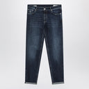 Brunello Cucinelli Dark blue jeans washed effect