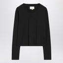 Loulou Studio Black cotton crew-neck T-shirt