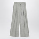 Brunello Cucinelli Wide grey trousers in wool and cashmere