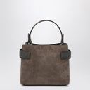 Brunello Cucinelli Top-Handle Essence small brown bag with Precious Bands