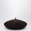 Brunello Cucinelli Brown wool beanie with Precious Detail