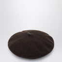 Brunello Cucinelli Brown wool beanie with Precious Detail