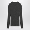 Brunello Cucinelli Dark grey ribbed wool sweater