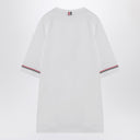Thom Browne White T-shirt with tricolour detail