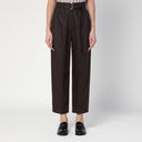 Brunello Cucinelli Linen trousers with brown belt