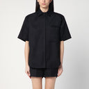 Loulou Studio Black shirt in viscose and linen