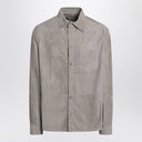 Brunello Cucinelli Khaki leather shirt