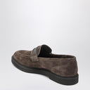 Brunello Cucinelli Penny loafer in brown leather with monile detail
