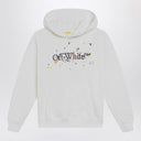 Sweat-shirt Off White Off-White™ blanc à grand logo "Big Bookish Splat"