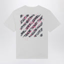 Off White Off-White™ White/fuchsia Diagonal Splat Logo T-shirt