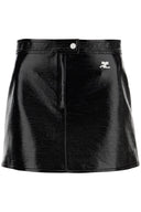 Courreges re-edition vinyl effect mini skirt