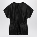 Loulou Studio Black T-shirt in linen and silk