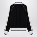 Palm Angels Black/white zip sweatshirt