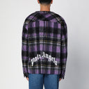 Palm Angels Over shirt in violet check wool