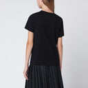 Camiseta negra Maison Kitsuné con parche de logo