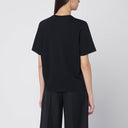 Camiseta negra Maison Kitsuné con parche de logo