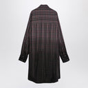 Palm Angels Checkered chemisier dress with logo