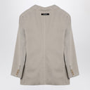 Palm Angels Beige double-breasted cotton jacket