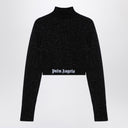 Palm Angels Black lurex viscose blend jumper Palm Angels