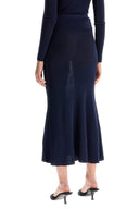 Self-Portrait Self Portrait long lurex knit skirt