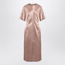 Loulou Studio Long antique pink dress in linen and silk