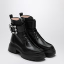 Bota negra de cuero con cordones ROGER VIVIER