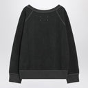 Maison Margiela Faded black sweatshirt in cotton with logo