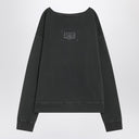 Maison Margiela Faded black sweatshirt with printed logo