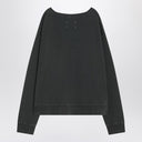 Maison Margiela Faded black sweatshirt with printed logo