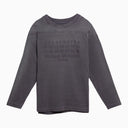 Maison Margiela Aubergine-coloured cotton sweater with logo