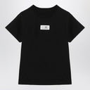 MM6 Maison Margiela Black T-shirt with Numeric Signature