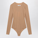 MM6 Maison Margiela Skin-tone bodysuit in lycra jersey
