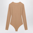 MM6 Maison Margiela Skin-tone bodysuit in lycra jersey