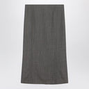 MM6 Maison Margiela Brown and beige patterned wool midi skirt