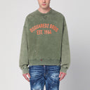 Dsquared2 Washed green sweatshirt with logo