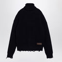 Dsquared2 Navy blue turtleneck sweater in wool
