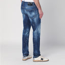 Dsquared2 Faded blue jeans with rips and splashes