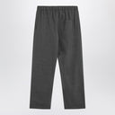 MM6 Maison Margiela Gray wool-blend trousers with drawstring