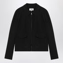 MM6 Maison Margiela Black zip-up silk jacket