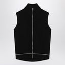 MM6 Maison Margiela Vest with zip black in cotton blend